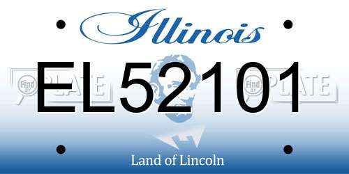 EL52101 Illinois License Plate