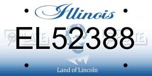 EL52388 Illinois License Plate