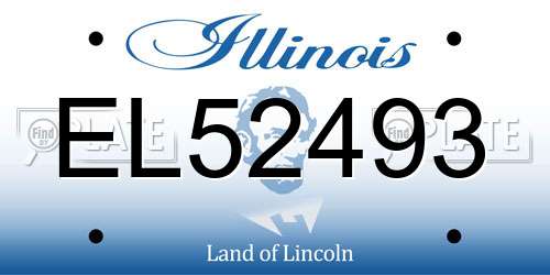 EL52493 Illinois License Plate