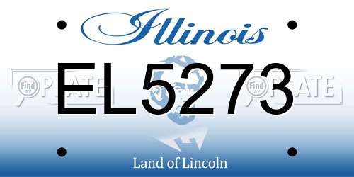 EL5273 Illinois License Plate