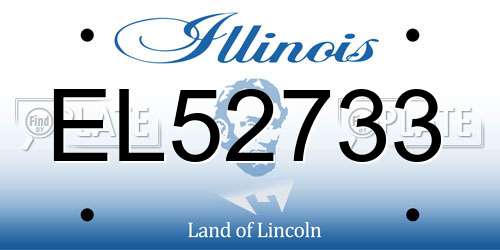 EL52733 Illinois License Plate