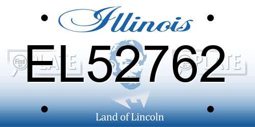 EL52762 Illinois License Plate