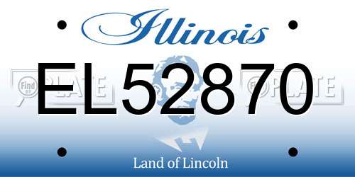 EL52870 Illinois License Plate