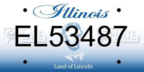 EL53487 Illinois License Plate