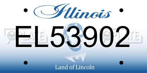 EL53902 Illinois License Plate