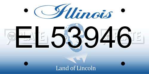 EL53946 Illinois License Plate