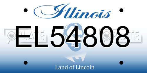 EL54808 Illinois License Plate