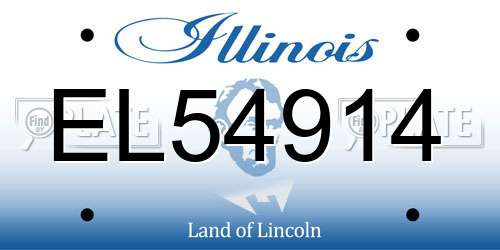 EL54914 Illinois License Plate
