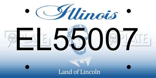EL55007 Illinois License Plate