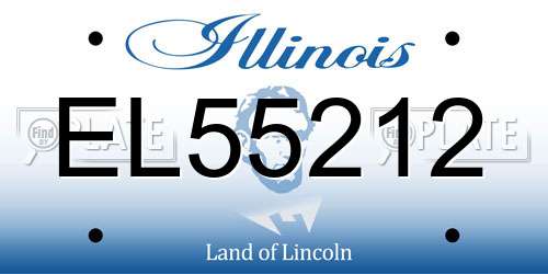 EL55212 Illinois License Plate