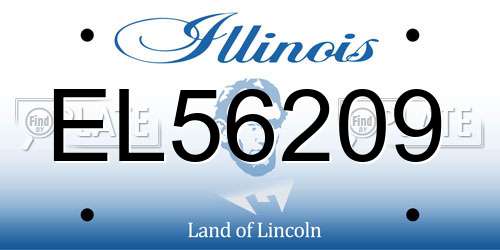 EL56209 Illinois License Plate