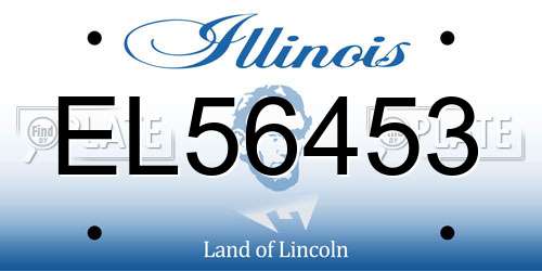 EL56453 Illinois License Plate