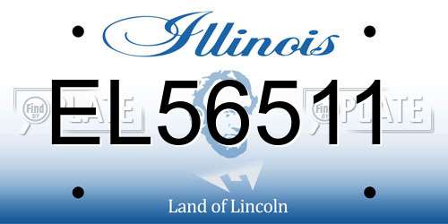 EL56511 Illinois License Plate