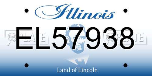 EL57938 Illinois License Plate