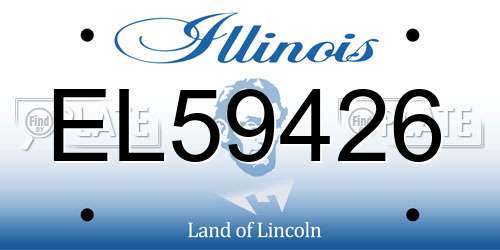 EL59426 Illinois License Plate