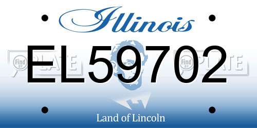 EL59702 Illinois License Plate