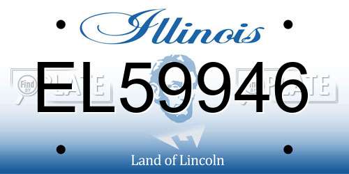 EL59946 Illinois License Plate