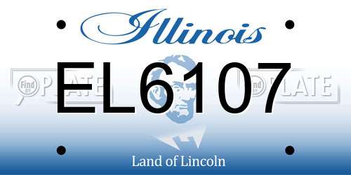 EL6107 Illinois License Plate