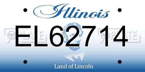 EL62714 Illinois License Plate