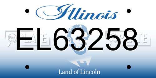 EL63258 Illinois License Plate
