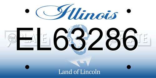 EL63286 Illinois License Plate