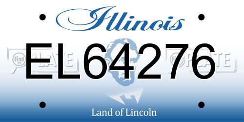 EL64276 Illinois License Plate