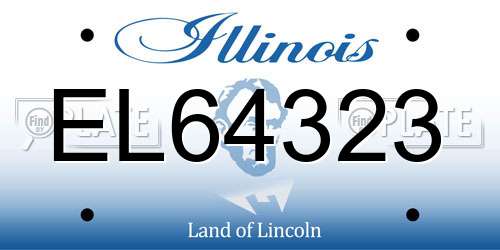 EL64323 Illinois License Plate