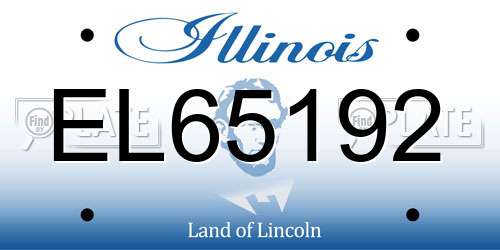 EL65192 Illinois License Plate