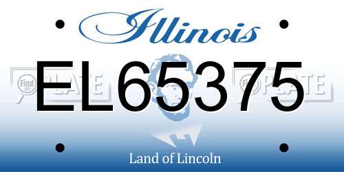 EL65375 Illinois License Plate