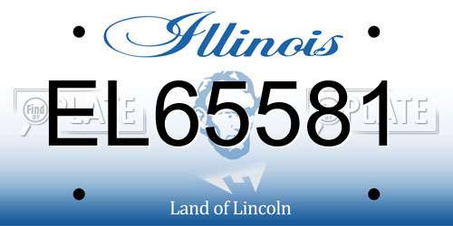 EL65581 Illinois License Plate