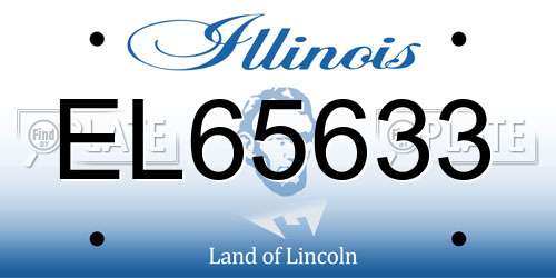 EL65633 Illinois License Plate
