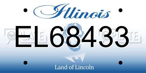EL68433 Illinois License Plate