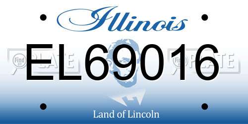 EL69016 Illinois License Plate