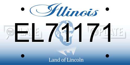 EL71171 Illinois License Plate