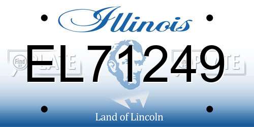 EL71249 Illinois License Plate