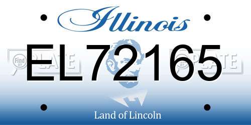 EL72165 Illinois License Plate