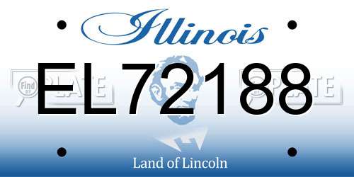 EL72188 Illinois License Plate
