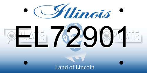 EL72901 Illinois License Plate