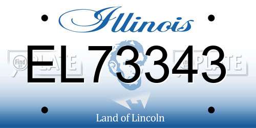 EL73343 Illinois License Plate
