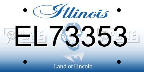 EL73353 Illinois License Plate