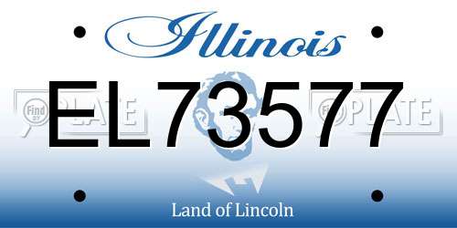 EL73577 Illinois License Plate