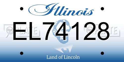 EL74128 Illinois License Plate