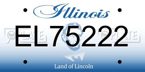EL75222 Illinois License Plate