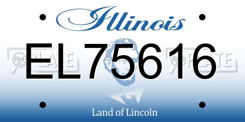 EL75616 Illinois License Plate