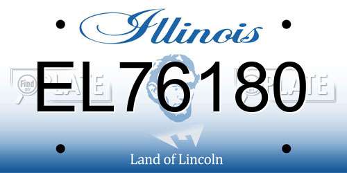 EL76180 Illinois License Plate