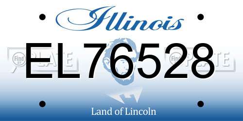 EL76528 Illinois License Plate