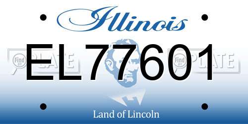 EL77601 Illinois License Plate