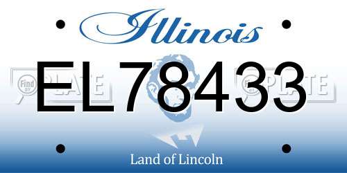 EL78433 Illinois License Plate
