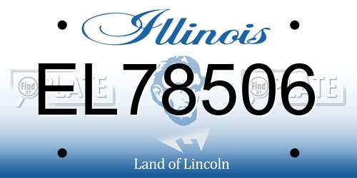 EL78506 Illinois License Plate
