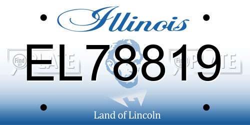 EL78819 Illinois License Plate